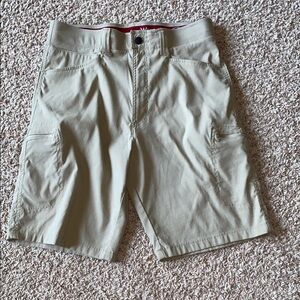 Wrangler Tan Cargo Shorts Flat Front